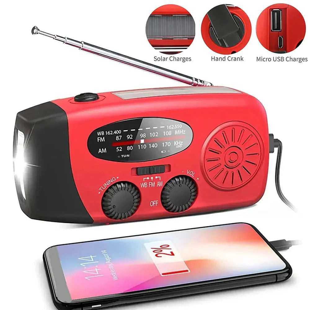 Radio Rétro Portable Avec Dynamo